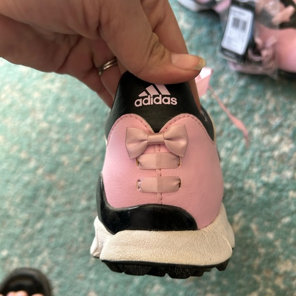 NWT Adidas 2012 Signature Paula 2.0 Womens Golf Shoes - Pale Pink/Black Size 9 - Picture 8 of 10